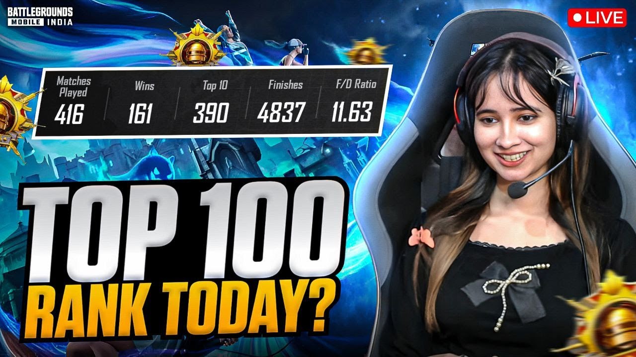 CONQUEROR TOP 100 LIVE😱PLAYING BGMI 4.0 UPDATE😍💥BGMI LIVE |#bgmilive #girlgamer #pubgmobile