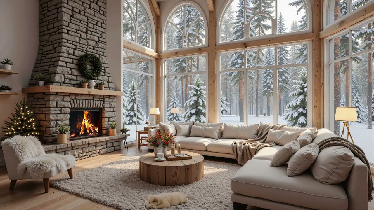 Fireplace Glow & Winter Jazz Breeze – Comforting Jazz Mix for Relaxation and Soulful Winter Ambience