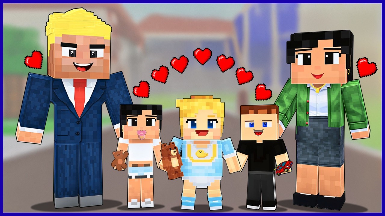 YAKIŞIKLI EFEKAN ÖĞRETMEN FATMA İLE EVLENDİ ÜÇÜZ BEBEKLERİ OLDU 😂 - Minecraft