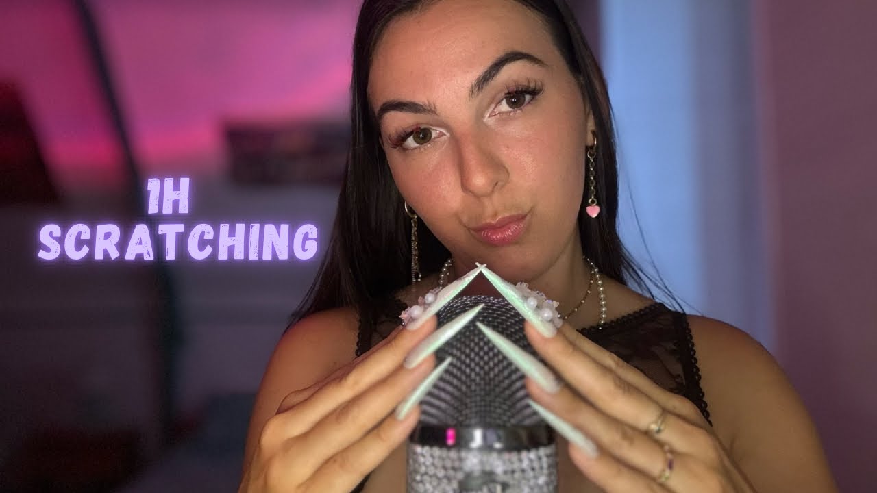 Asmr: 1H de scratching 💜😴 (mots déclencheurs, visuel, bruits de bouche..)