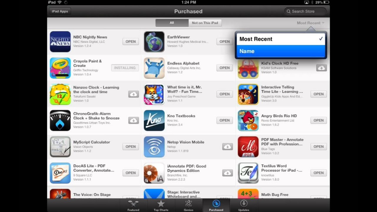 Part 4: App Store Exploration - Purchased