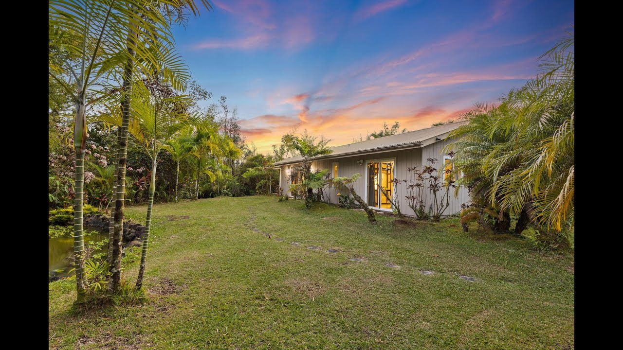 For Sale! Private 2 Bed Hm and Separate Guest Cottage with Ponds in Lower HPP Keaau, Hawaii!