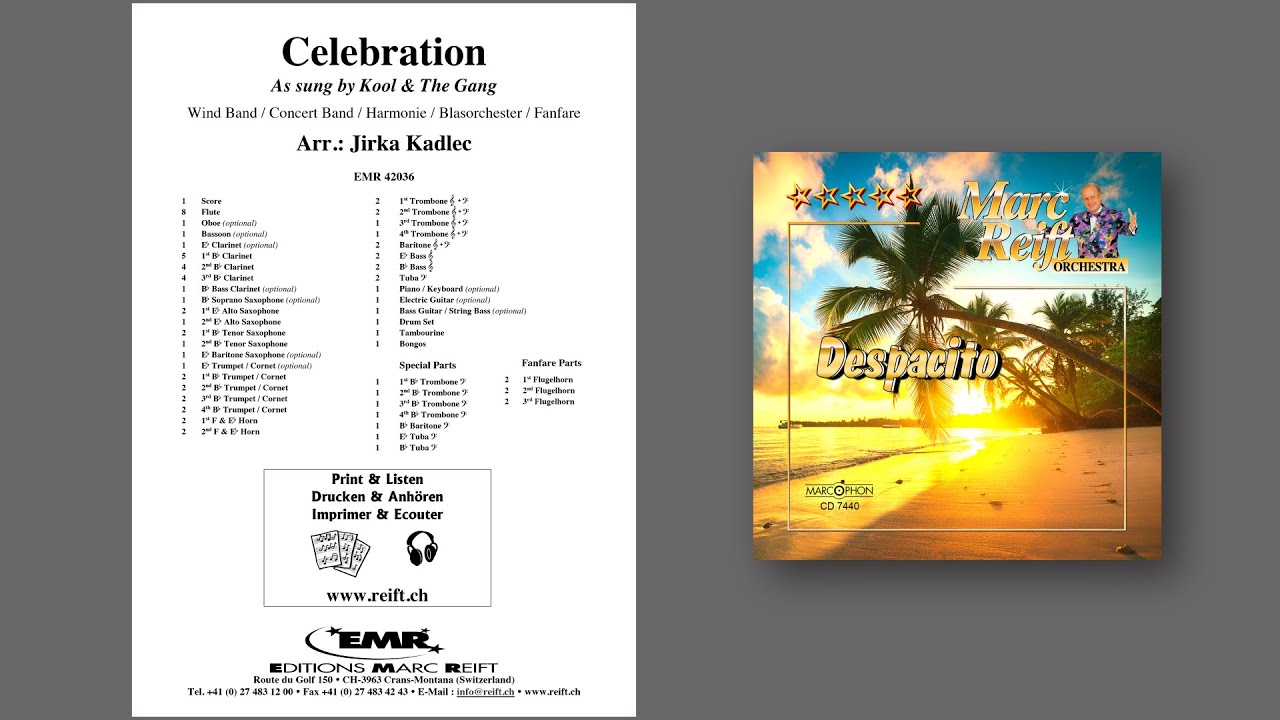 Editions Marc Reift – Kool & The Gang: Celebration - for Concert Band