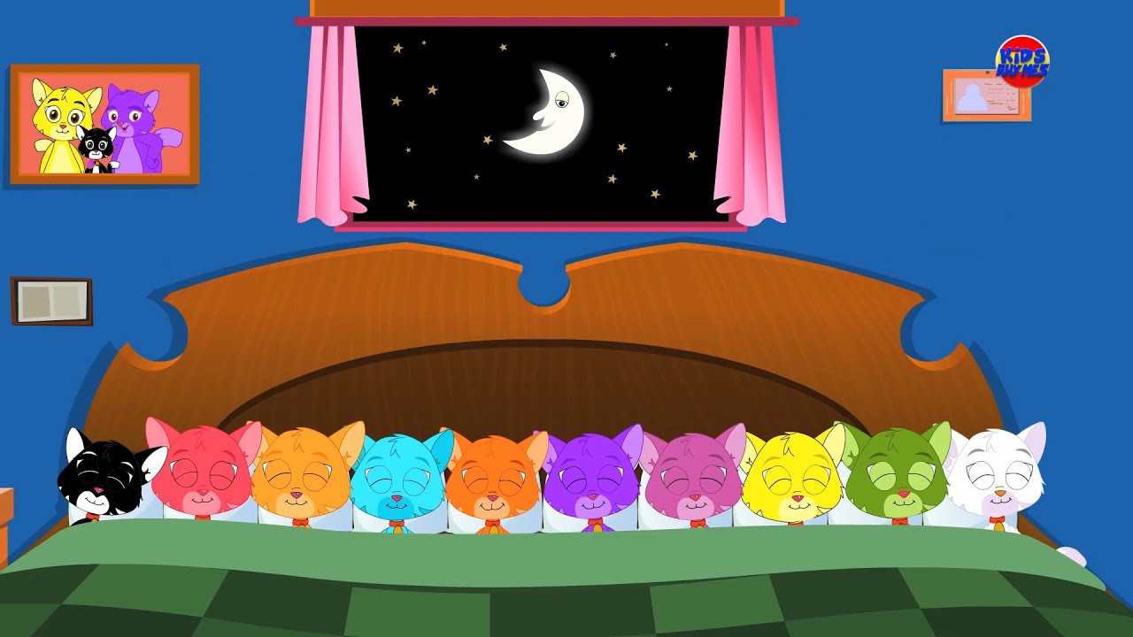 Diez en La Cama Canciones Infantiles + Más Rimas de Dibujos Animados