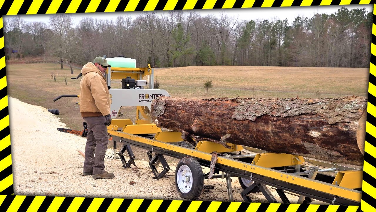 Milling Big Southern Yellow Pine on the Frontier Sawmill