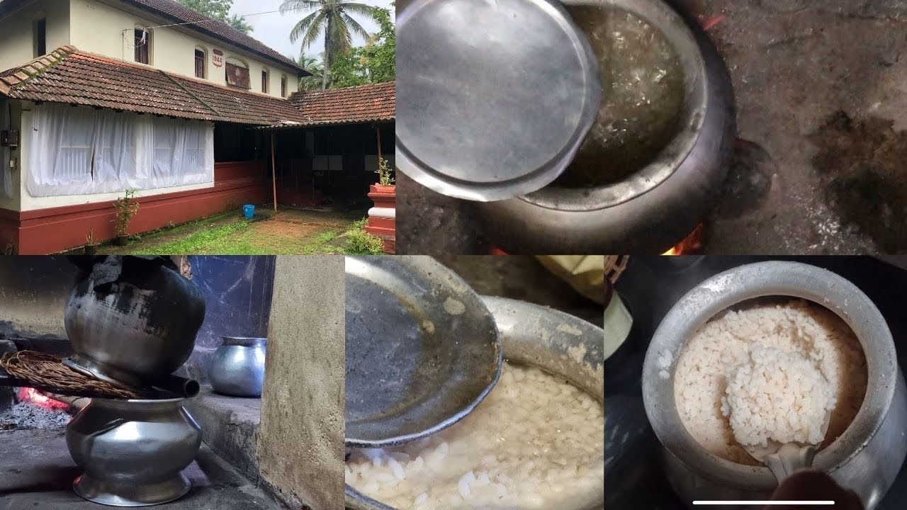 How to cook mangalorean boiled rice | red parboiled rice | village style cooking