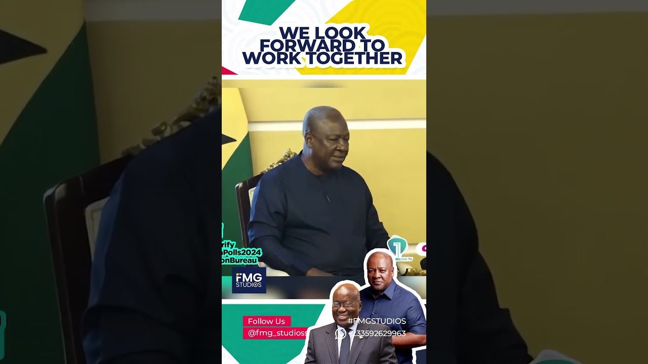 We look forward to working together!  John Mahama to Nana Addo #johnmahama #bawumia #ghanaelection