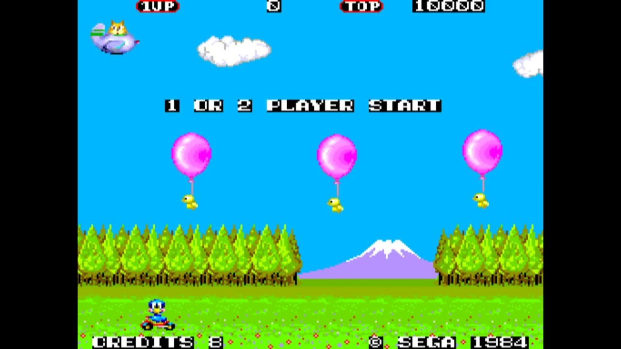 Flicky (1984) Arcade M.A.M.E Sega Cat and Bird Retro Game Session