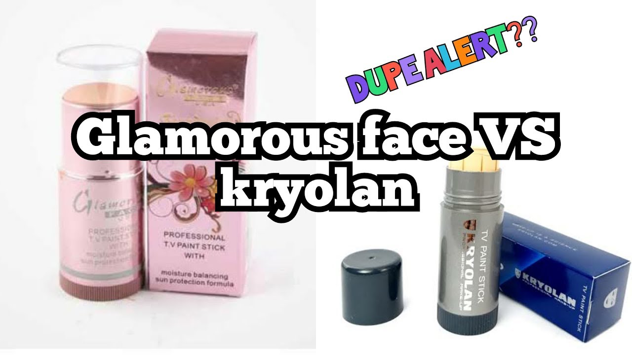 kryolan vs Glamorous face professional foundation TV paint stick | Honest review