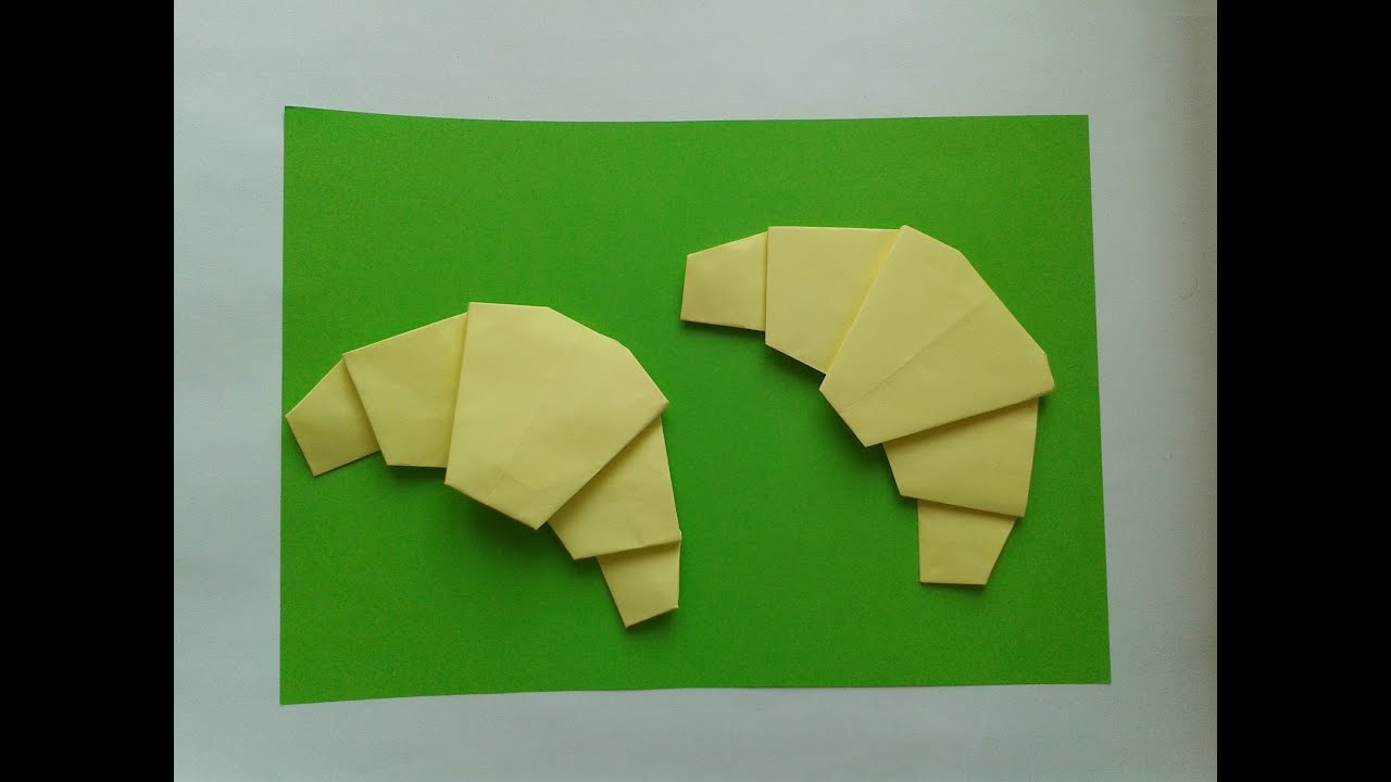 easy origami croissant оригами круассан