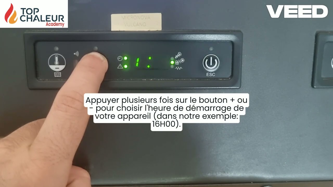 Activation Chronothermostat Afficheur 3 Boutons Micronova