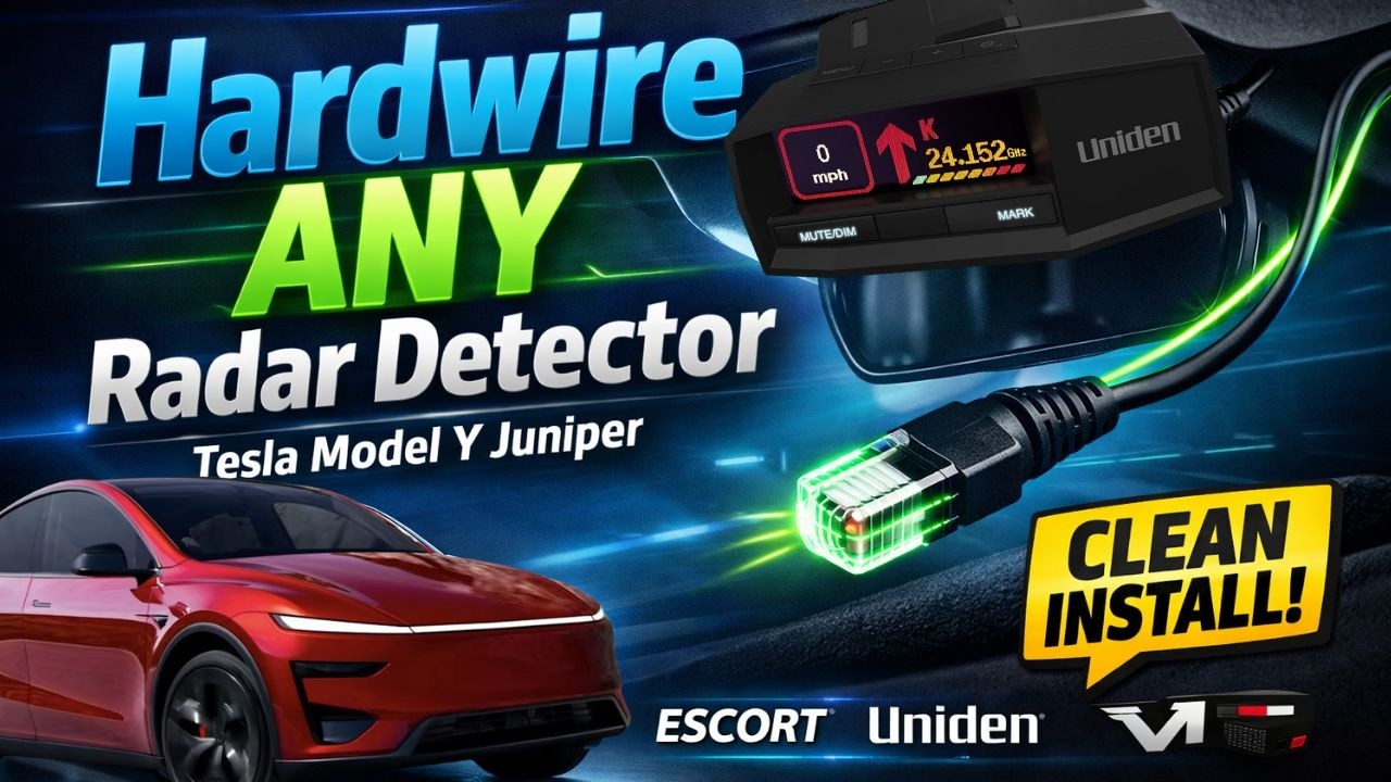 How to Hardwire a Radar Detector on a Tesla Model Y Juniper | Works for ALL TESLAS | CLEAN SETUP