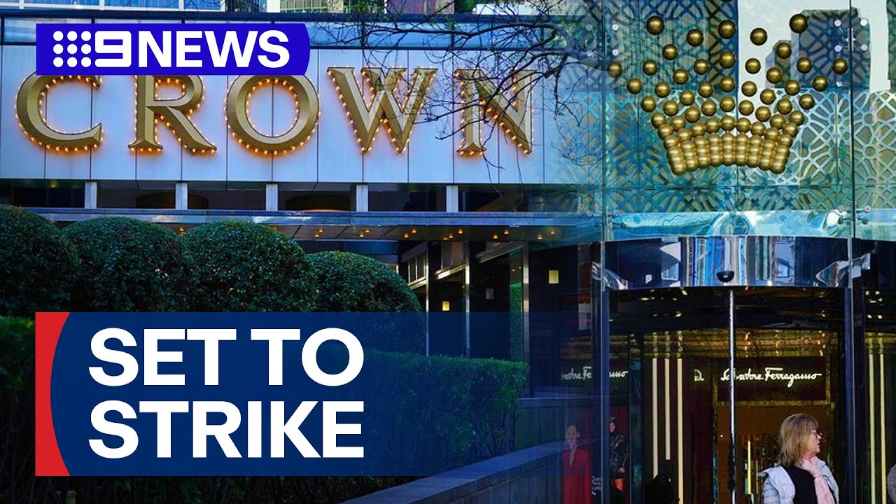 Hundreds of Crown Casino workers threaten to strike over New Year&rsquo;s Eve | 9 News Australia