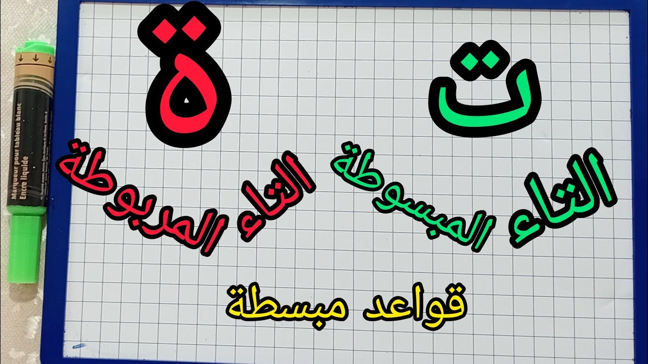الدرس284:الإملاء/لن تخطئ بعد الآن في كتابة التاء المبسوطة والمربوطة