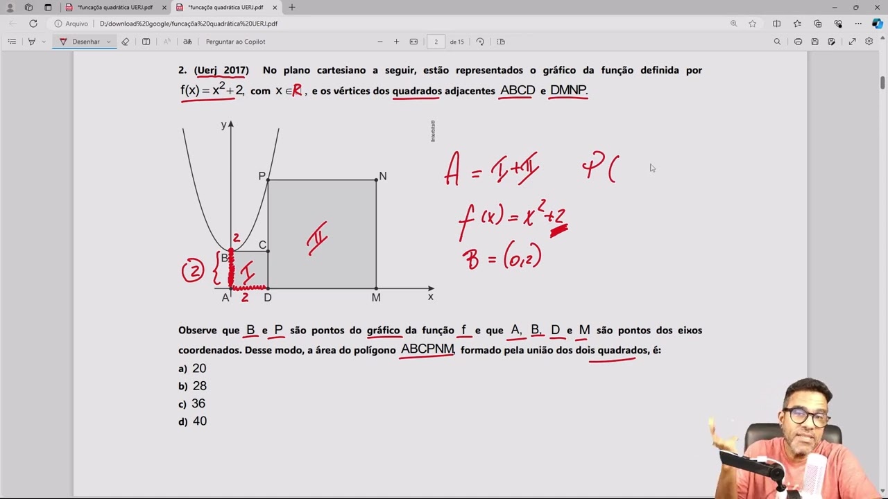 UERJ - 2017 (FUNÇÃO QUADRÁTICA)