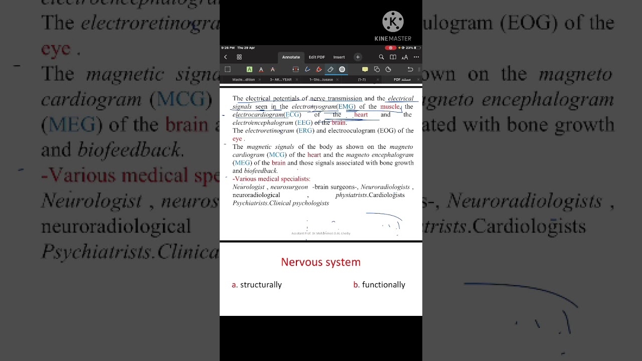 Electricity within the body | part one طب الانبار