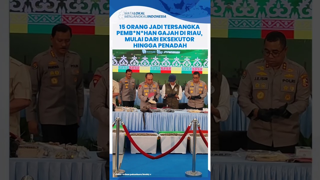 15 Orang Jadi Tersangka Pembunuhan Gajah di Riau, Mulai dari Eksekutor hingga Penadah