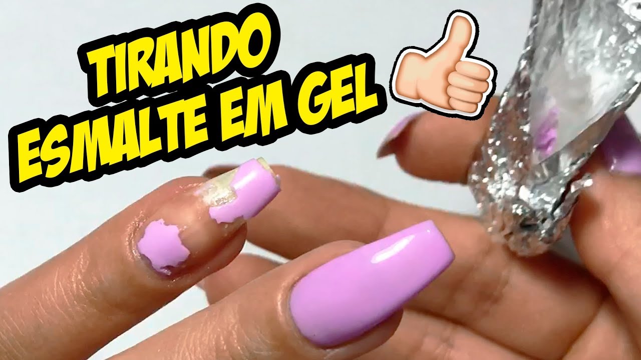 TRUQUE DE COMO REMOVER ESMALTE EM GEL EM CASA | TUTORIAL ‹ Unhas da Lalá ›