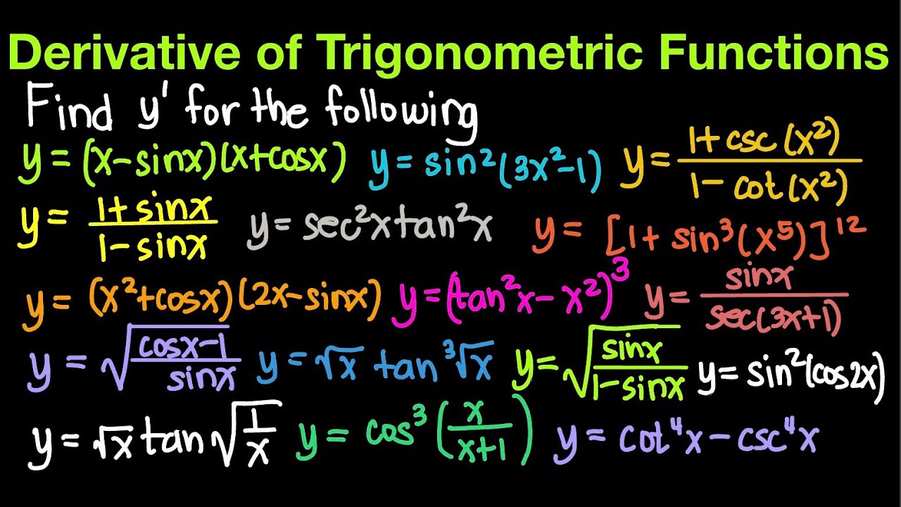 Differential Calculus: Derivatives on Trigonometric Functions Part 4