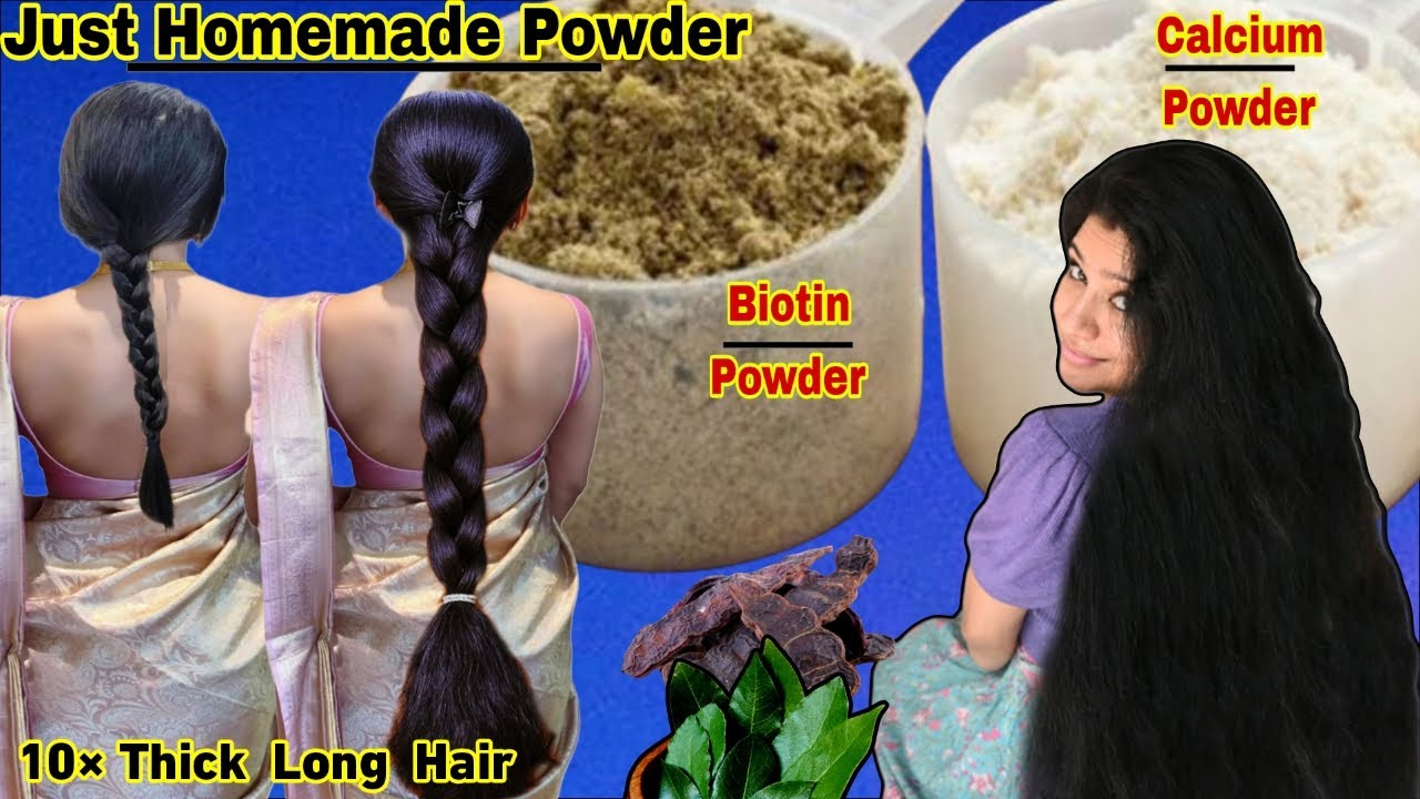 Use Only These 2 Homemade Calcium & Biotin Powder To Make Hair 10&times;Thicker, Longer ।Garima Singh