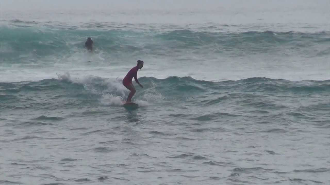 Surfing at Lymans and Banyans, South swell in Kailua  Kona