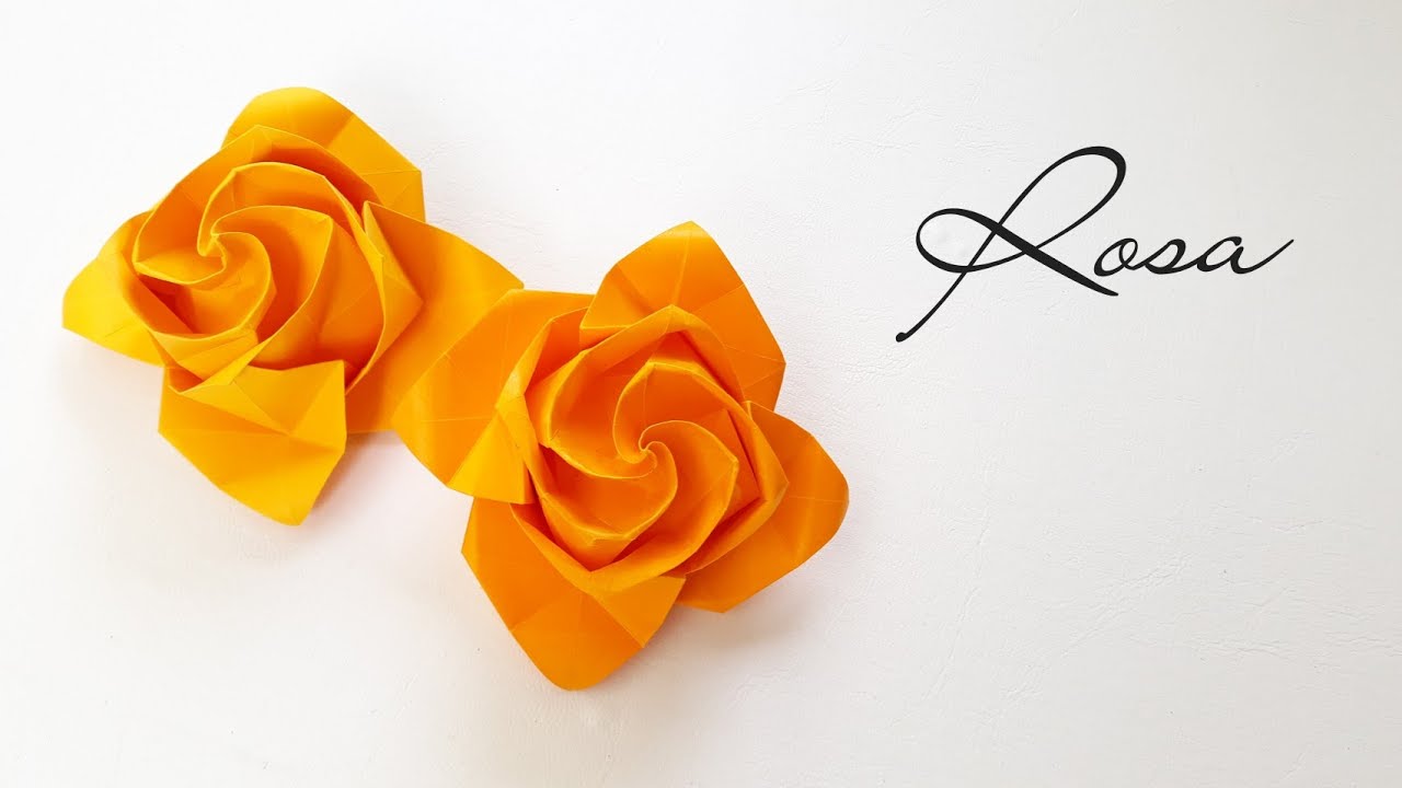 Como fazer uma rosa em origami - Origami Rose