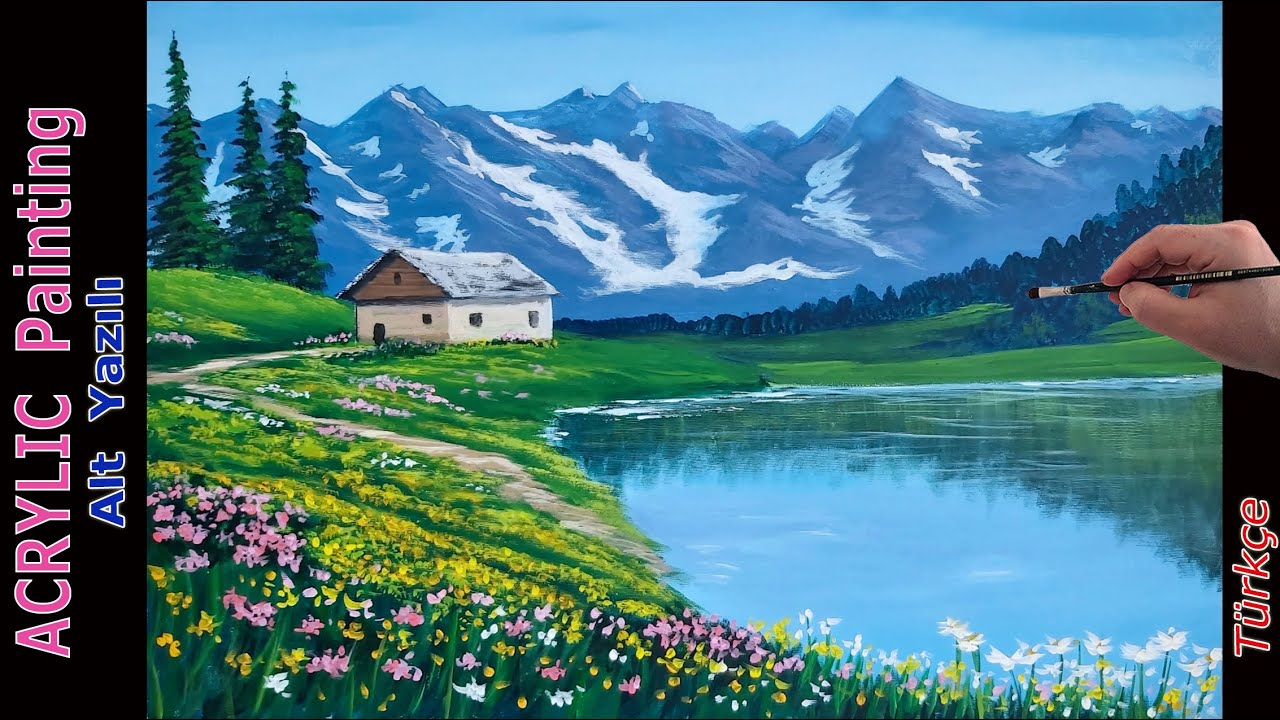SEZON #2 Manzara Resmi Nasıl Yapılır / Baharın Güzelliği | How to Painting  Video Türkçe Altayazılı