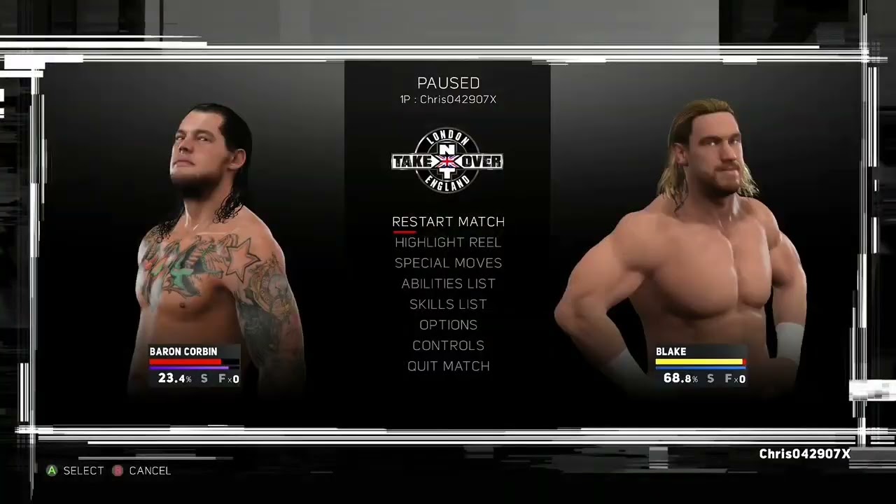 Baron Corbin vs Wesley Blake Intercontinental Championship #1 Contender tournament semifinals match