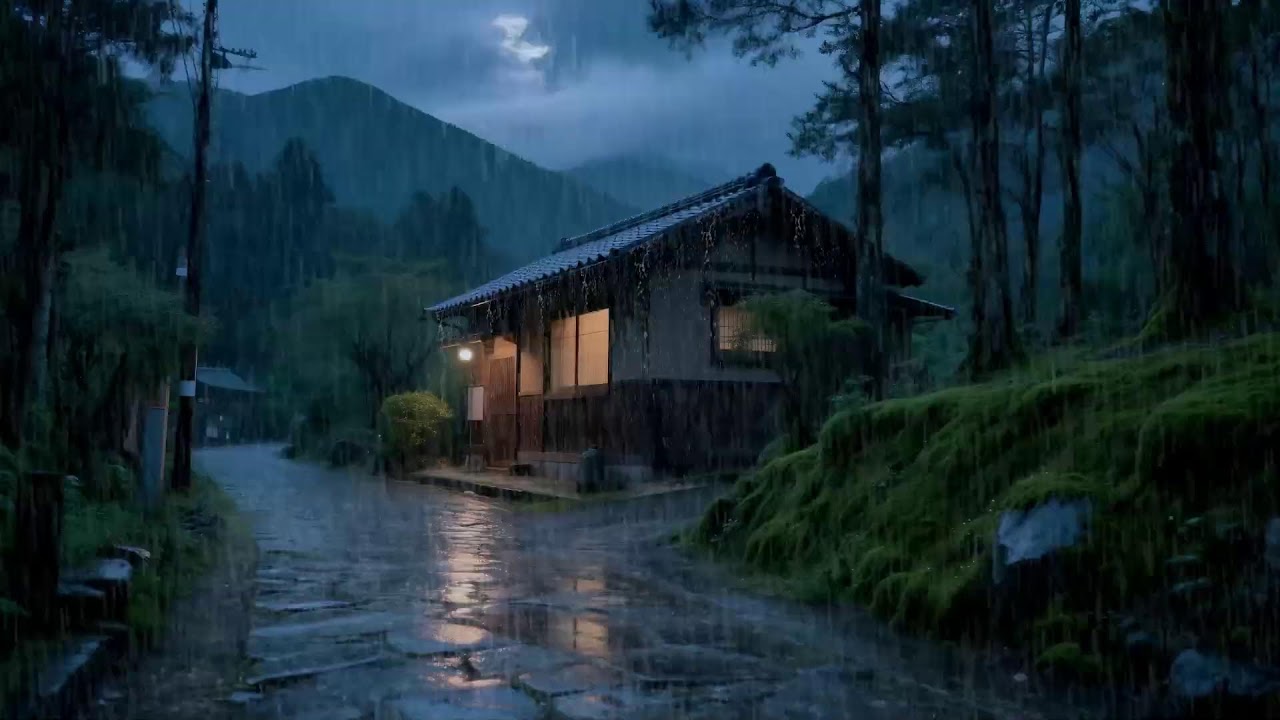 Breathe in Calm Rainfall on Old Tin Roof Surrounded by Forest for Deep Sleep Tonight