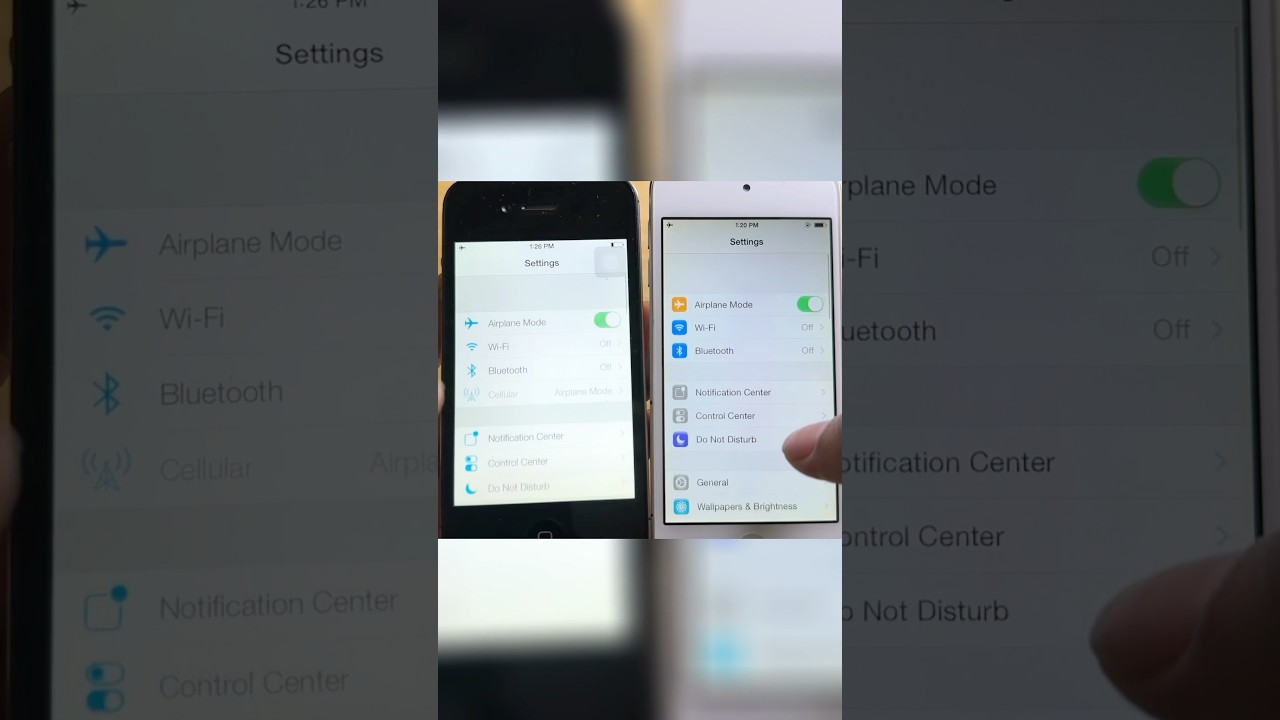 iOS 7.1.2 vs iOS 7.0 beta 1