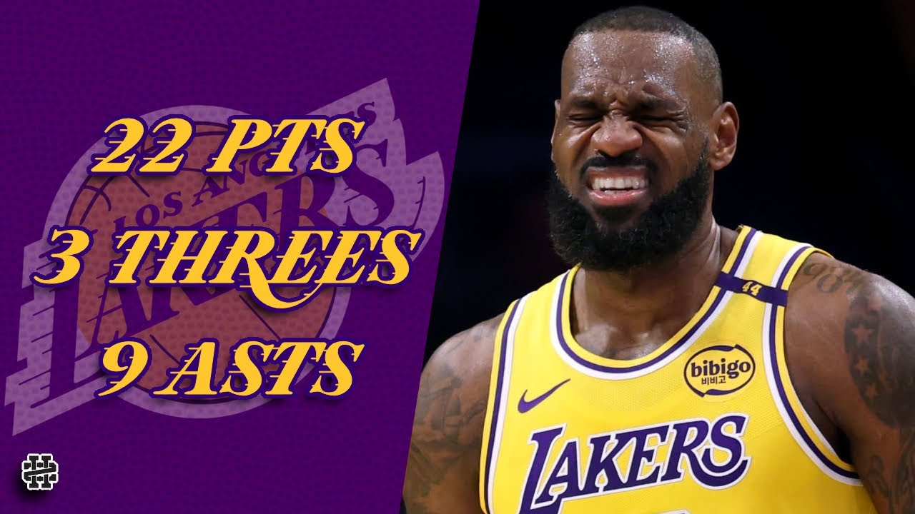 LeBron James 22 pts 3 threes 9 asts vs Heat 24/25 season