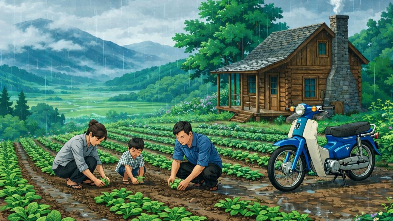 A Peaceful Chinese Countryside Family Day | Fishing & Village Life | Ghibli Style Story