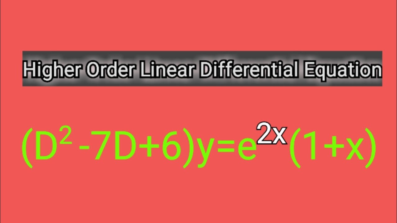 (D^2-7D+6)y=e^2x(1+x) #ЛинейноеДифференциальноеУравнениеВысшегоПорядка L885