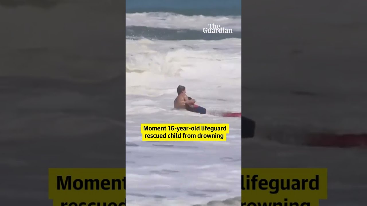 Moment 16-year-old lifeguard rescued child from drowning