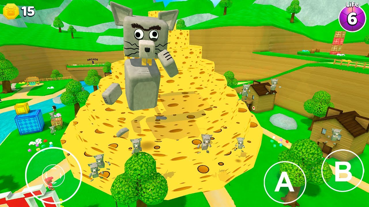 Cheese Cake and Angry Rat in Village - Super Bear Adventure Gameplay Walkthrough