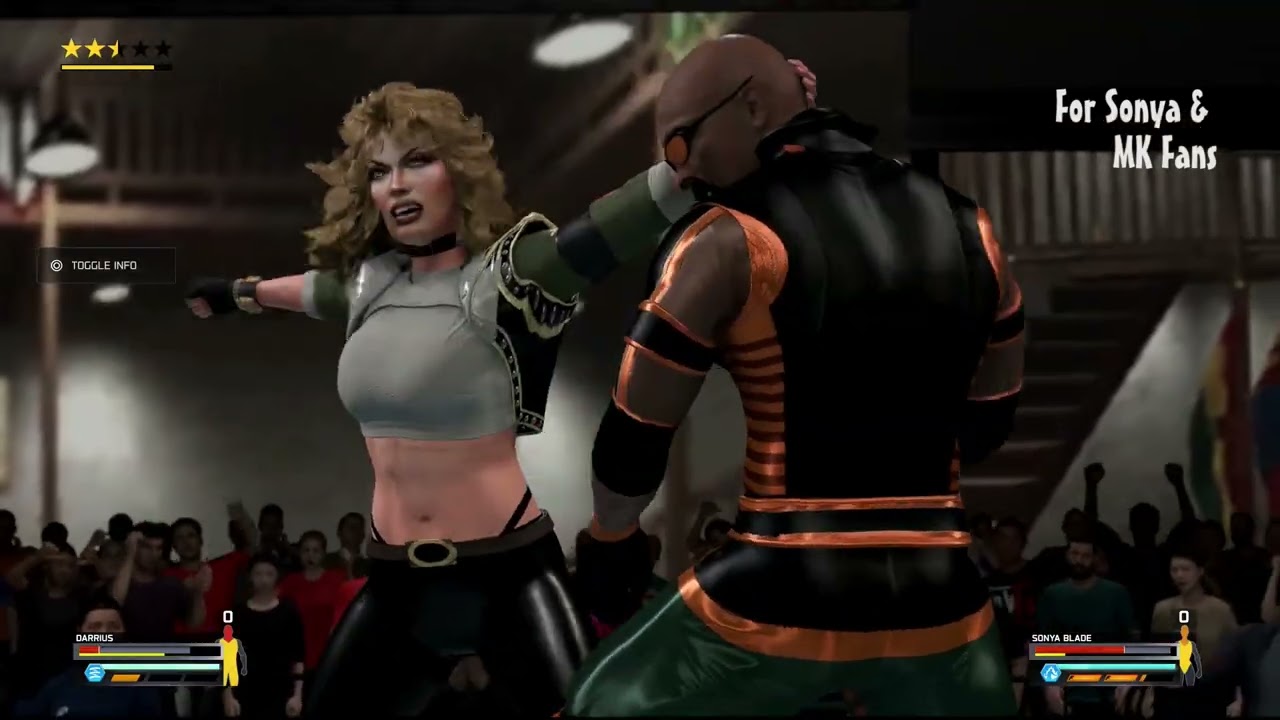 W2 K25 Mortal Kombat Intergender Mixed fight -  Sonya Blade (Mk Deadly Alliance costume) vs Darrius
