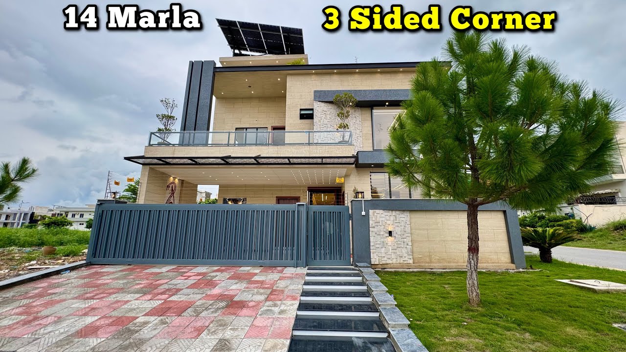 14 Marla Luxury 3 Sided Corner House for Sale in B17 Islamabad | 15KV Solar Installed #b17islamabad