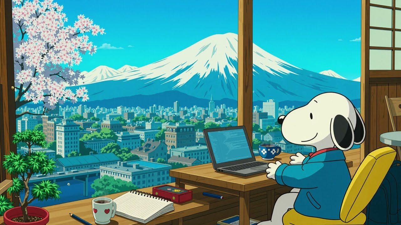 Snoopy Vibes 🌷 Soothing Spring Melodies for Focus & Relaxation 🌸 Tranquil Tunes for Your Mind