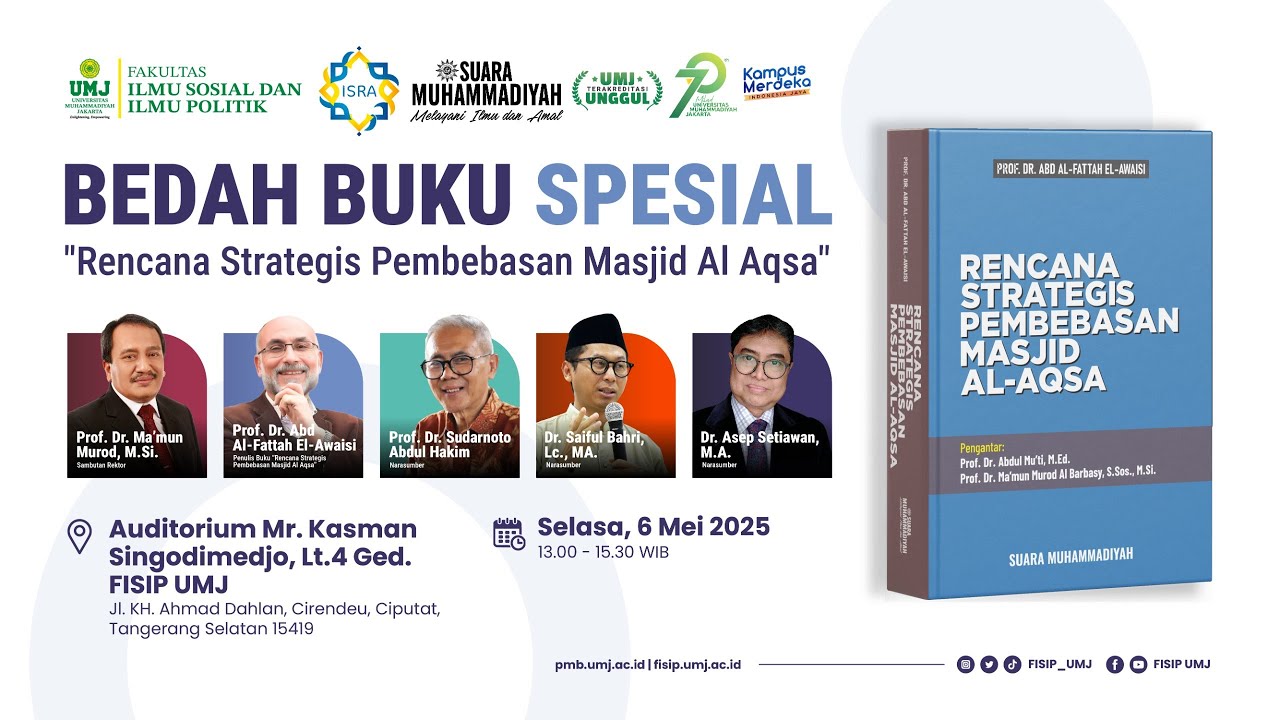 Bedah Buku Spesial "Rencana Strategis Pembebasan Masjid Al Aqsa"