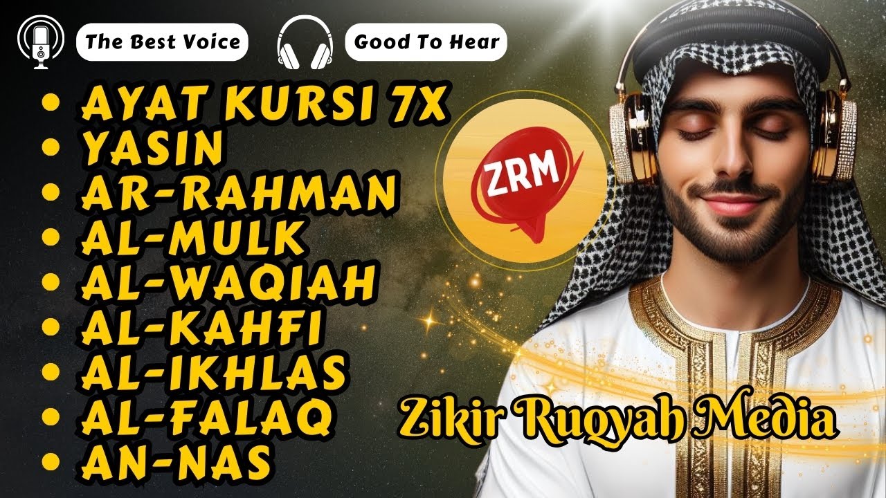 Peaceful Quran Recitation of Surah Fatihah,Yasin (Yaseen), Ar Rahman,Al Waqiah, Al Mulk, Ayat Kursi,