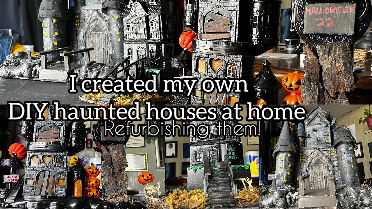 I created my OWN DIY Haunted houses at home! HALLOWEEN DIY