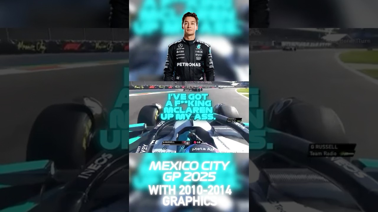 🏎️ 😅 Весёлое командное радио Джорджа Рассела | Гран-при Мехико 2025 года с графикой 2010-2014 год...