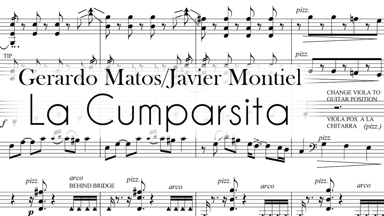 Gerardo Matos/Javier Montiel - La Cumparsita (1996) Score