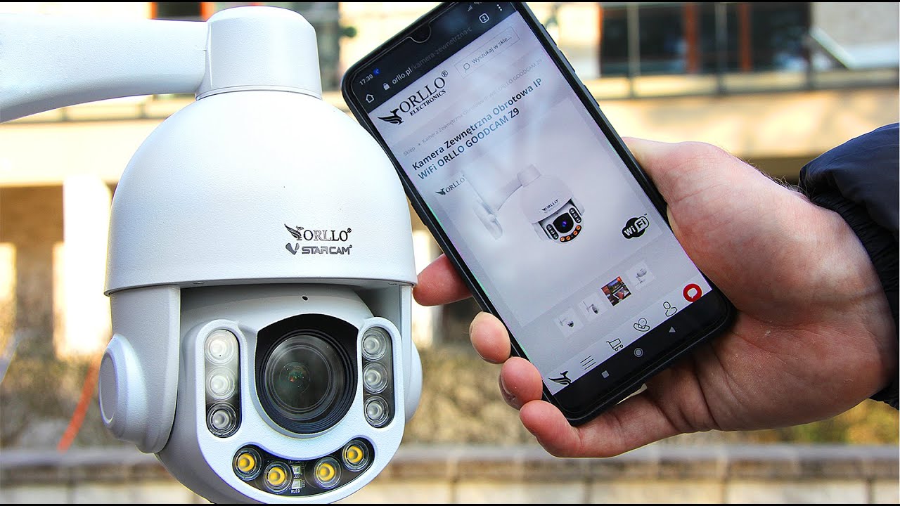 Kamera zewnętrzna obrotowa Wifi Alarm dźwiękowy  Orllo Z9 Monitoring domu firmy  Orllo Ekspert
