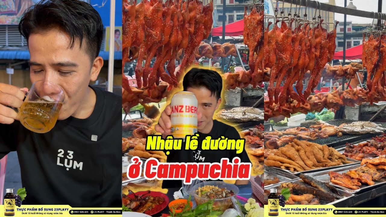 Hành trình khám phá tất cả các loại Bia ở Đông Nam Á tập : Quán Nhậu lề đường ở Campuchia #campuchia