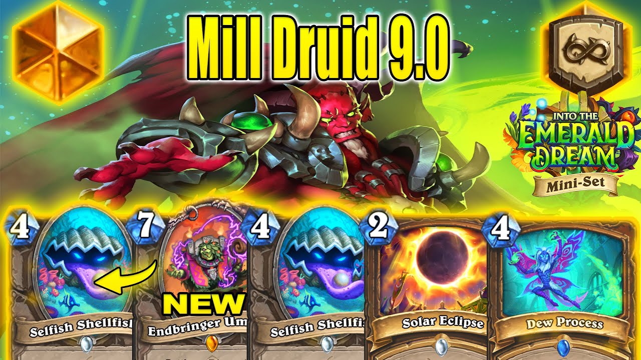 New Legendary Umbra Mill Druid 9.0 Deck Burns Cards At Into the Emerald Dream Mini-Set | Hearthstone