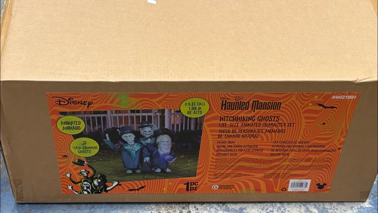 Lowe’s hitchhiking ghosts unboxing and setup#halloween #halloweendecorations #halloweenanimatronics 