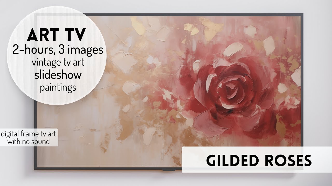 Floral Valentine's Day Vintage Art TV Valentine TV Art Screensaver Neutral Valentine's Art Frame TV