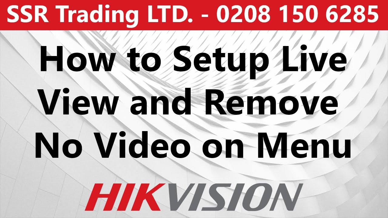 How to Configure Setup Live View on Hikvision DVR NVR Don't Show No Video and Hide Certain Cameras