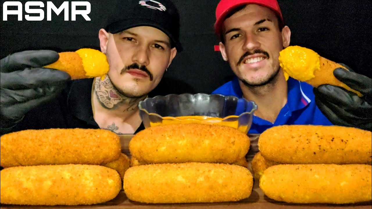 #29 ASMR COMIDA | SALSICHÃO, MOLHO DE CHEDDAR (MUKBANG BRASIL) SONS DE MASTIGAÇÃO | Mateus ASMR.